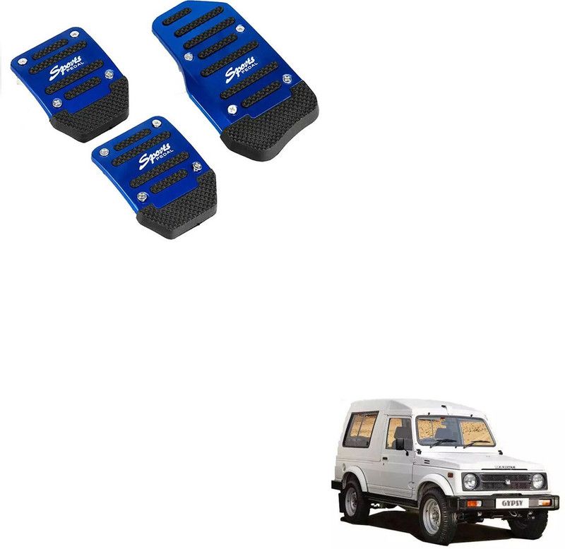 SEMAPHORE Car Non-Slip Manual Pedals Kit Sports Blue For Maruti Gypsy 1000 Car Pedal