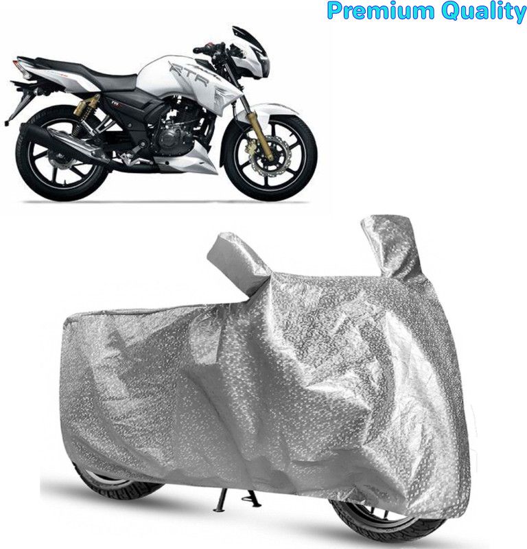 LifoDora Waterproof Two Wheeler Cover for TVS  (Apache RTR 180, Silver)