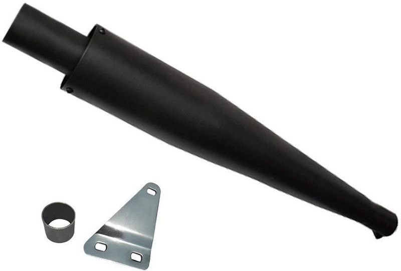 Dhe Best Wild Boar/Wildboar Full Black Glasswool/Filter Exhaust Silencer Royal Enfield Continental GT Royal Enfield Continental GT Full Exhaust System  (Mild Steel)