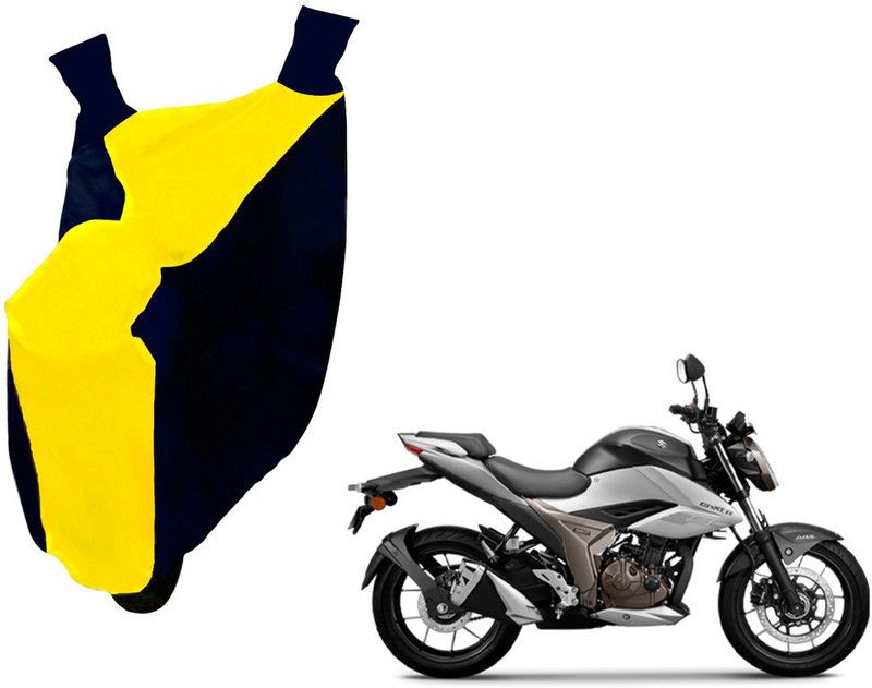 Auto Kite Two Wheeler Cover for Suzuki  (Gixxer, Yellow, Blue)
