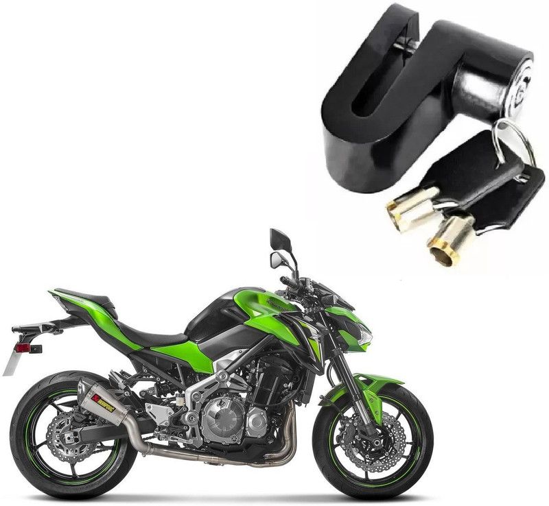 Jetnix Motorcycle Lock Security Bicycle Motorbike Disc Brake Lock Protection DISC Lock Heavy Steel Disc Break Security Lock Disc Lock For Kawasaki Z900 Disc Lock  (Black)