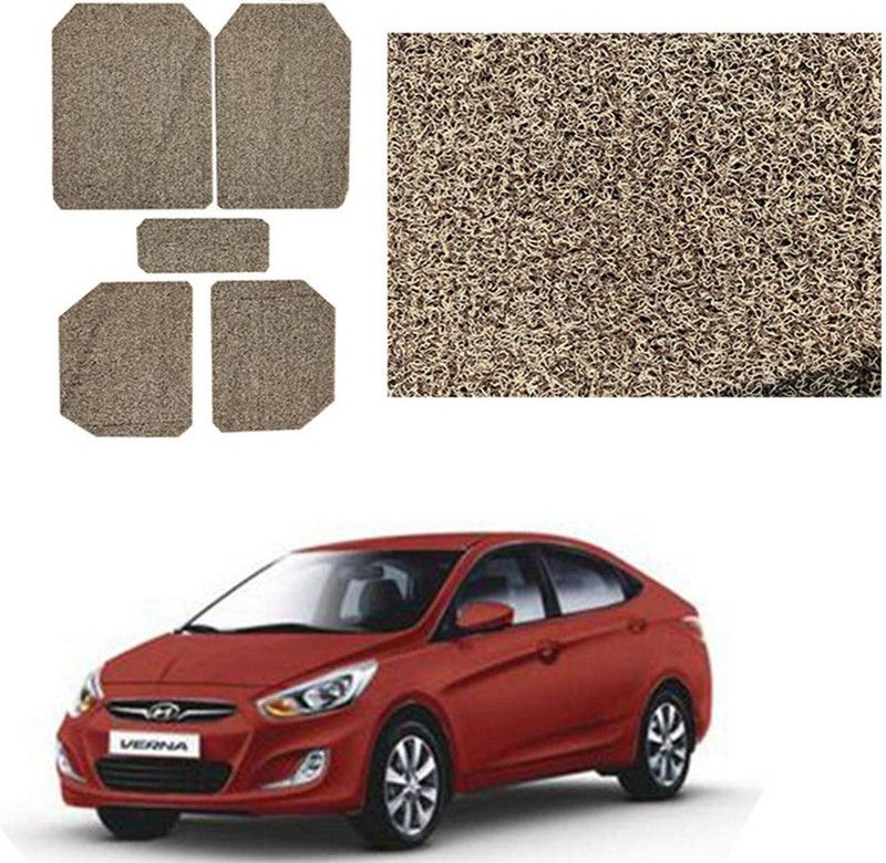 Famista PVC Standard Mat For Hyundai Verna  (Beige)