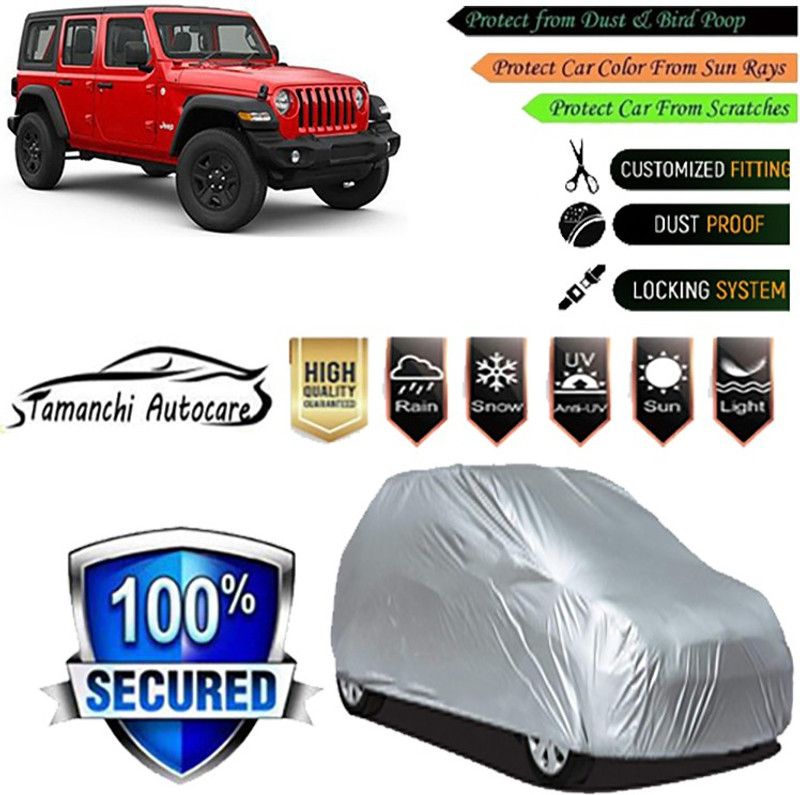 Tamanchi Autocare Car Cover For Jeep Wrangler  (Silver)