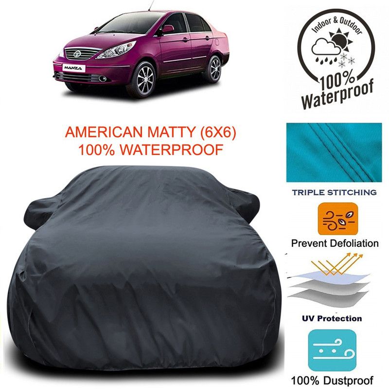 Dvis Car Cover For Tata Manza (With Mirror Pockets)  (Grey)