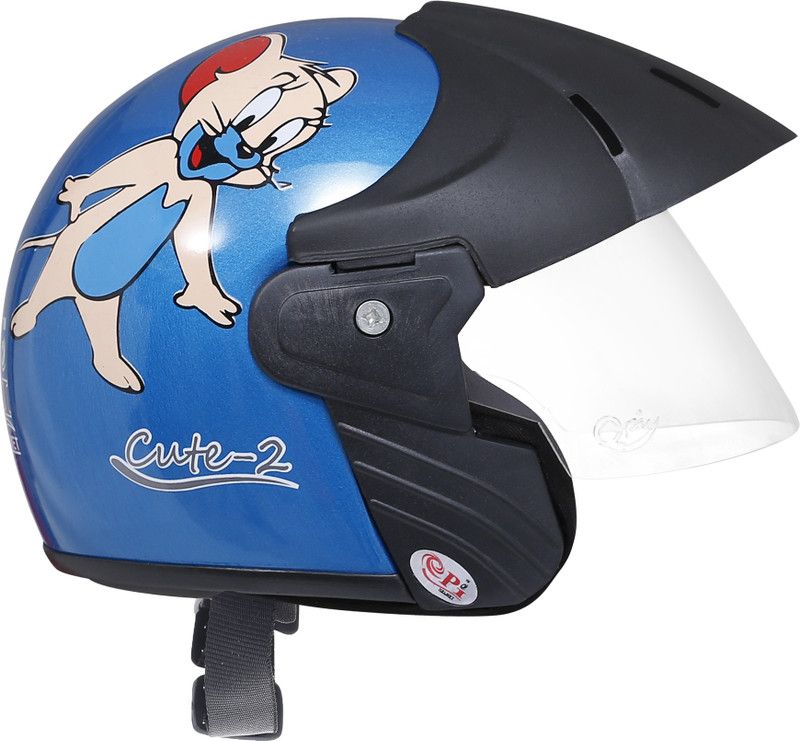 Q Pi International Cute2 (Color-Blue) Motorsports Helmet  (Blue)