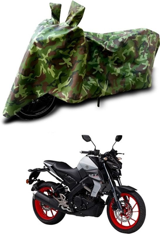 SEBOMJO Two Wheeler Cover for Yamaha  (Green, Multicolor)