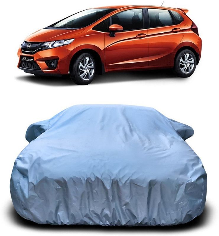 AUTOGARH Car Cover For Honda Jazz Facelift (With Mirror Pockets)  (Silver)
