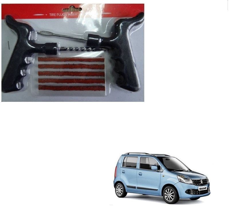 AuTO ADDiCT Car Tool Safety With 5 Strip Tubeless Tyre Puncture Repair Kit For Maruti Suzuki WagonR Tubeless Tyre Puncture Repair Kit