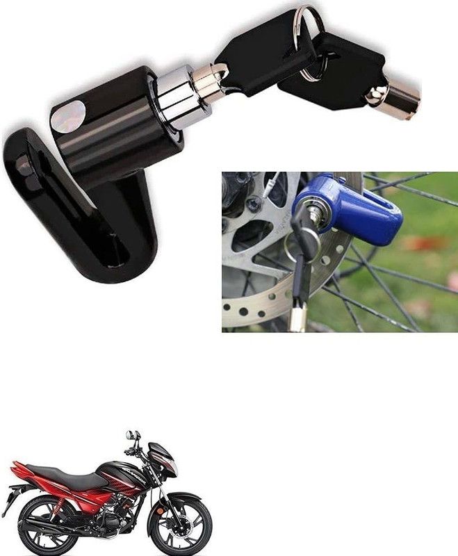 AS TRADERS Motorcycle Disc Brake Lock/Disk Lock Security for Hero Glamour Programmed FI Motorcycle Disc Brake Lock/Disk Lock Security for Hero Glamour Programmed FI Disc Lock  (Blue, Black, Red)
