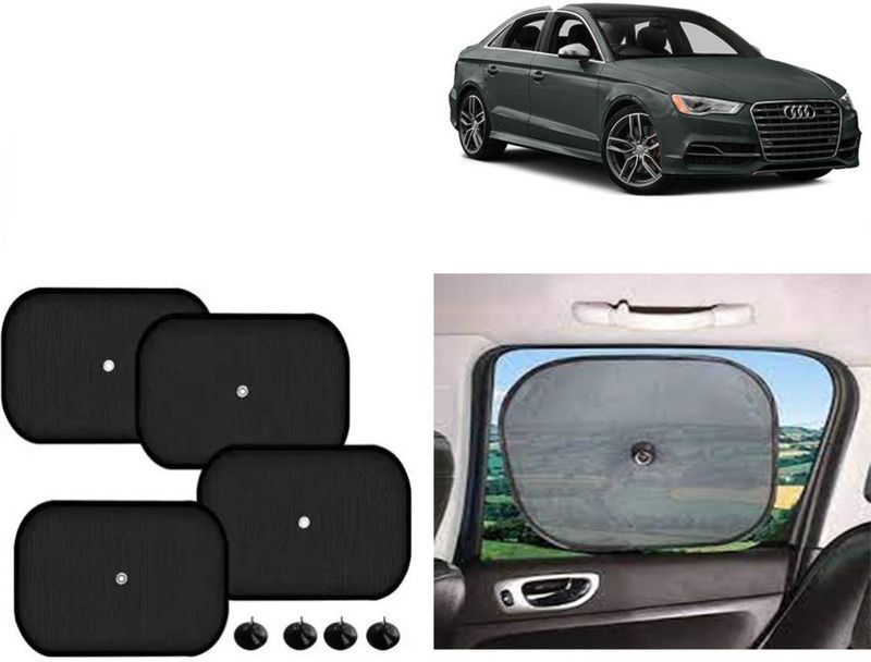 FINCOSTA Side Window Sun Shade For Audi S3  (Black)
