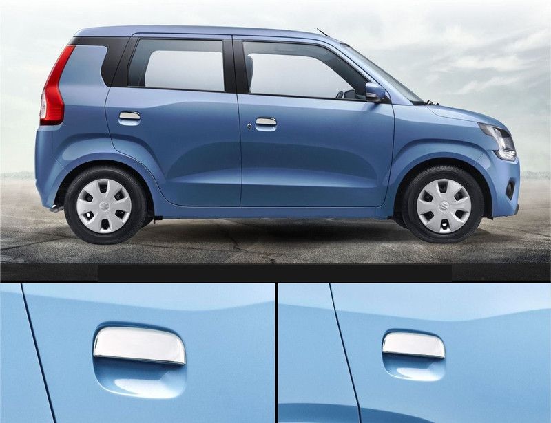 Goodzup wahonR handle cover side garnish model year 2019 to 2022 Chrome Maruti WagonR Side Garnish