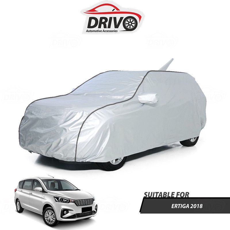 Drivo Car Cover For Maruti Universal For Car (With Mirror Pockets)  (Silver)
