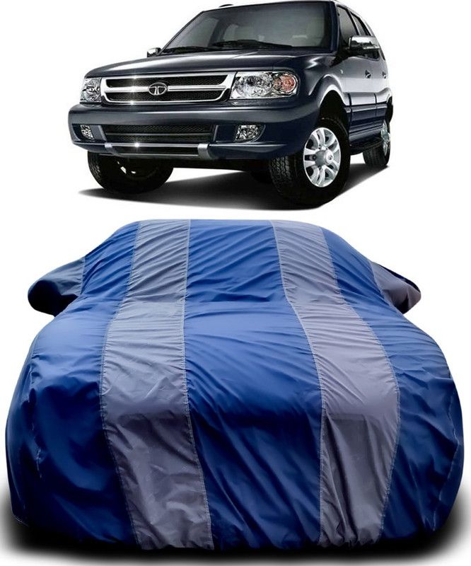 MoTRoX Car Cover For Tata Safari Dicor (With Mirror Pockets)  (Blue, Grey)