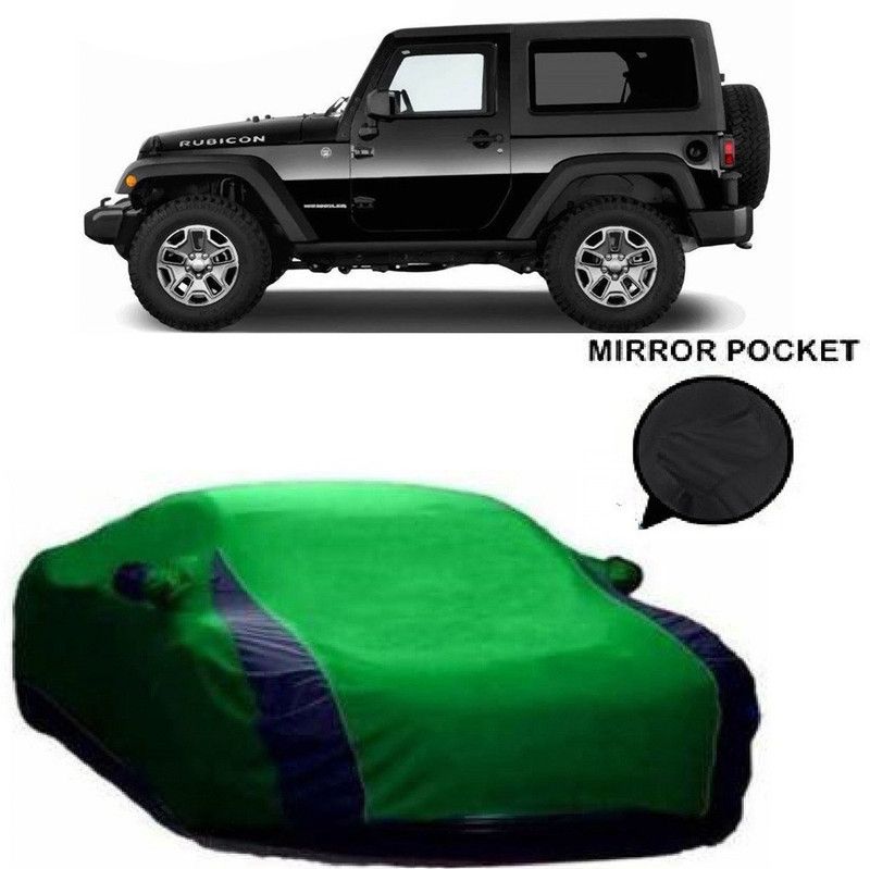 Ascension Car Cover For Mahindra Thar Facelift (With Mirror Pockets)  (Green, Blue)