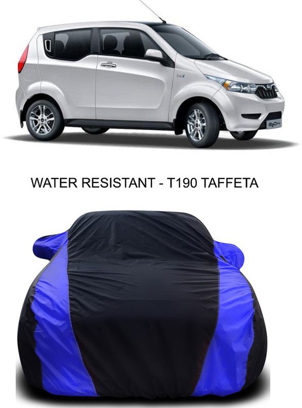 Ascension Car Cover For Mahindra e2o NXT (With Mirror Pockets)  (Black, Blue)