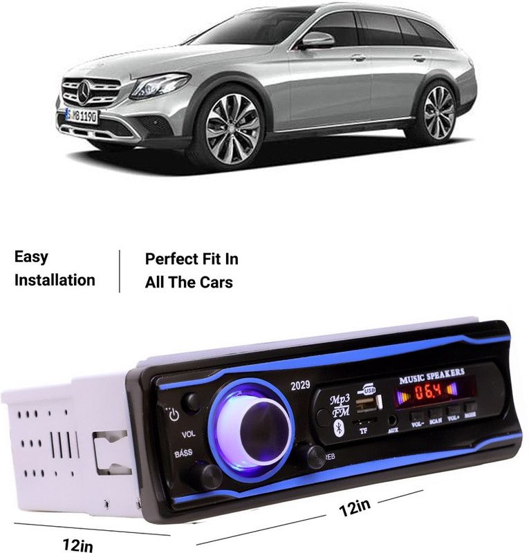 EverLand Blue Stereo-999 BLUETOOTH/USB/SD/AUX/FM/MP3 (BLUE & Black)-0-379 Car Stereo  (Single Din)