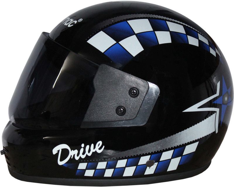 Rotomac Full Face ISI Mark Solid Plastic with Visor Motorbike Helmet  (Black)