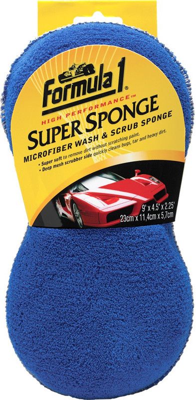 Formula1 Super Sponge Microfibre Dual-Sided Sponge Pack of 1  (Pack of 1)