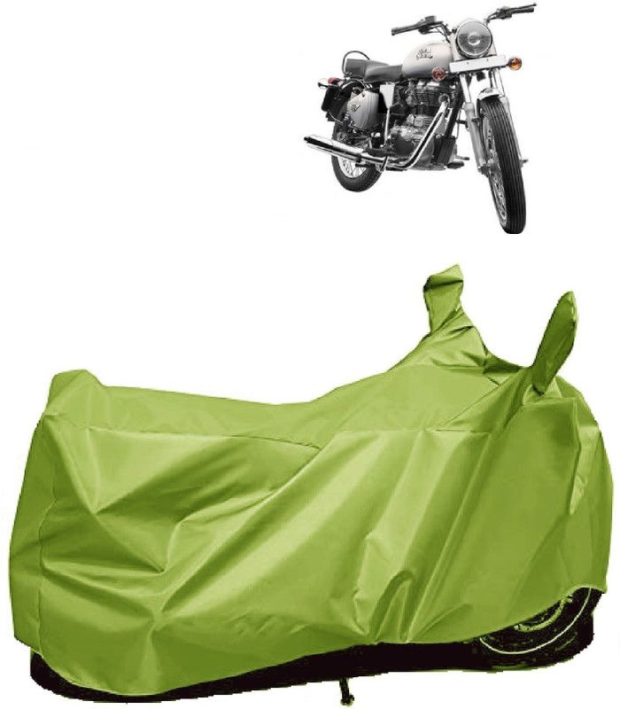 AutoFave Two Wheeler Cover for Royal Enfield  (Bullet 350, Green)