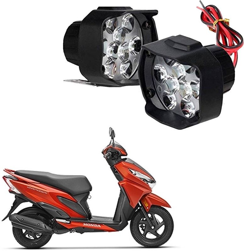 Vagary 9LED 16W Anti-Fog Spot Light Auxiliary Headlight 158 Headlight, Fog Lamp, Indicator Light, Mirror Light Car, Motorbike LED for Honda (24 V, 15 W)  (Universal For Bike, Pack of 2)