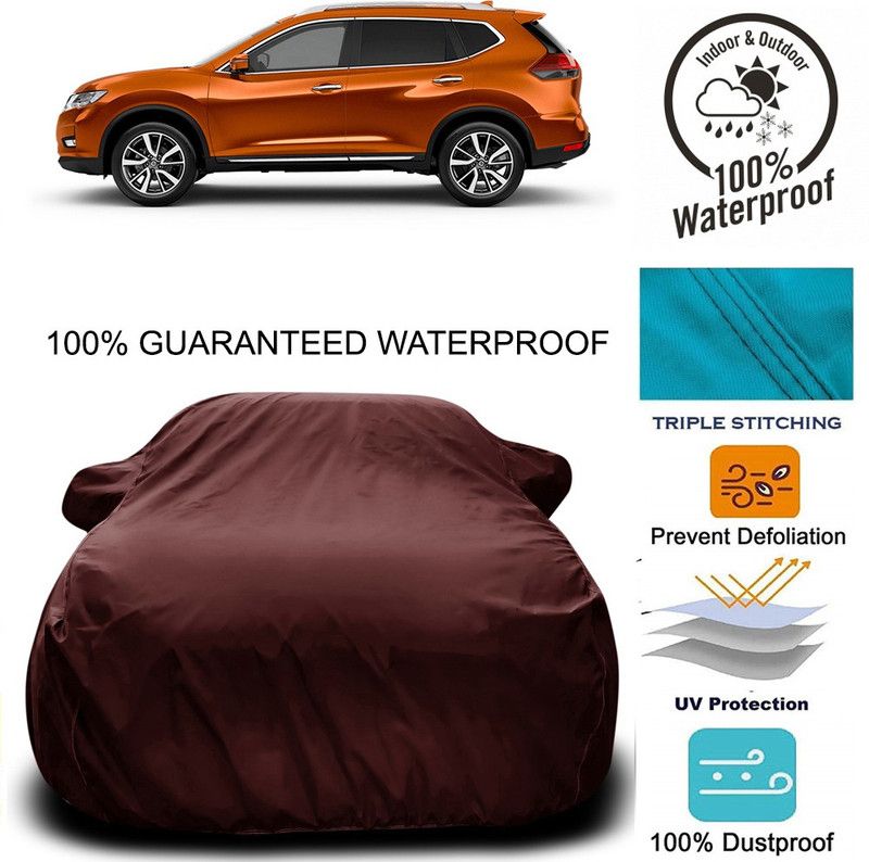 AutoBurn Car Cover For Nissan X-Trail Hybrid (With Mirror Pockets)  (Maroon)