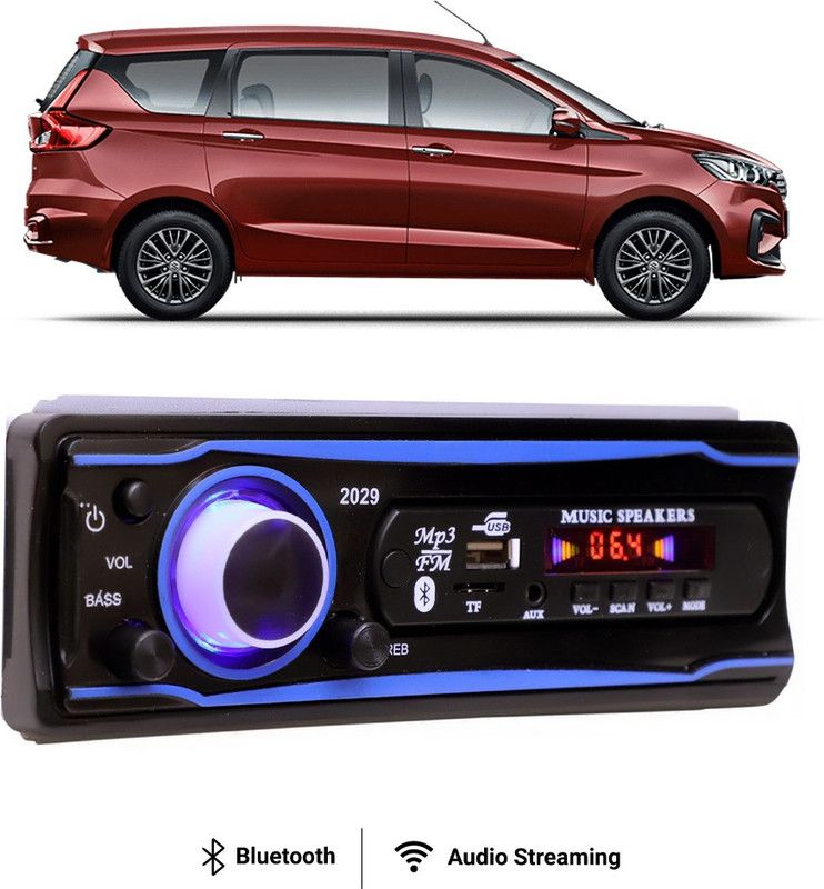 Purpleheart Blue Stereo-999 BLUETOOTH/USB/SD/AUX/FM/MP3 (BLUE & Black)P-321 Car Stereo  (Single Din)