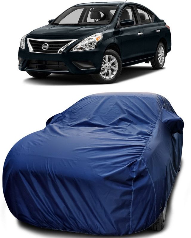 Dvis Car Cover For Nissan Versa (With Mirror Pockets)  (Blue)