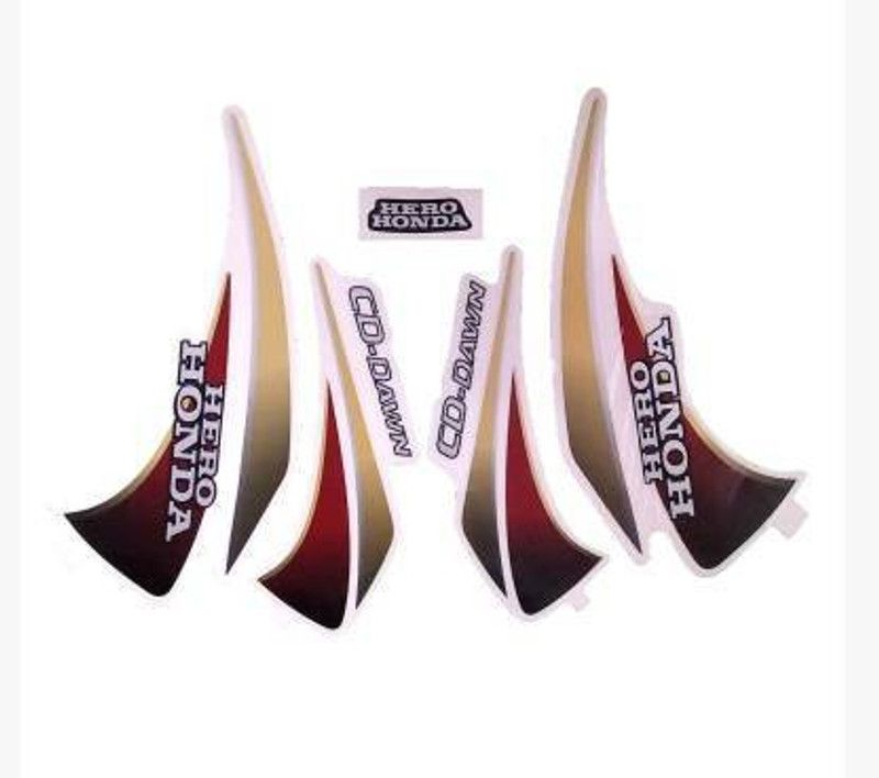 SunStick Sticker & Decal for Bike  (Yellow, Maroon)
