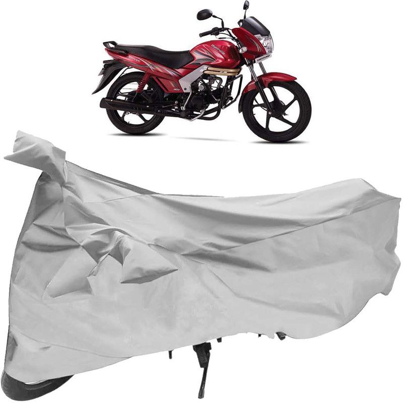 SHOOLIN Two Wheeler Cover for Mahindra  (Centuro, Silver)
