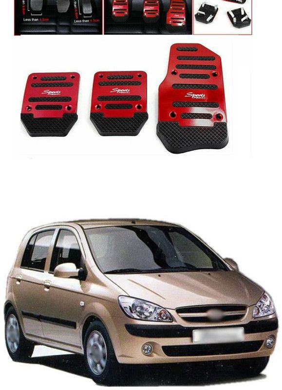 PRTEK CAR 3pcs Nonslip Car Pedal Pads Auto Sports Gas Fuel Petrol Clutch Brake Pad Cover Foot Pedals Rest Plate Kits For MT(Manual Transmission) A75 Car Pedal