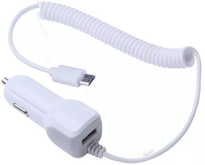 TITTYNO 2.4 Amp Turbo Car Charger  (White, With USB Cable)