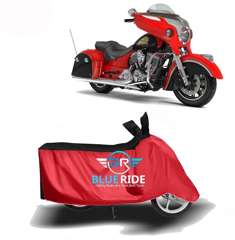 BLUERDE Two Wheeler Cover for Indian  (Chieftain, Red, Black)