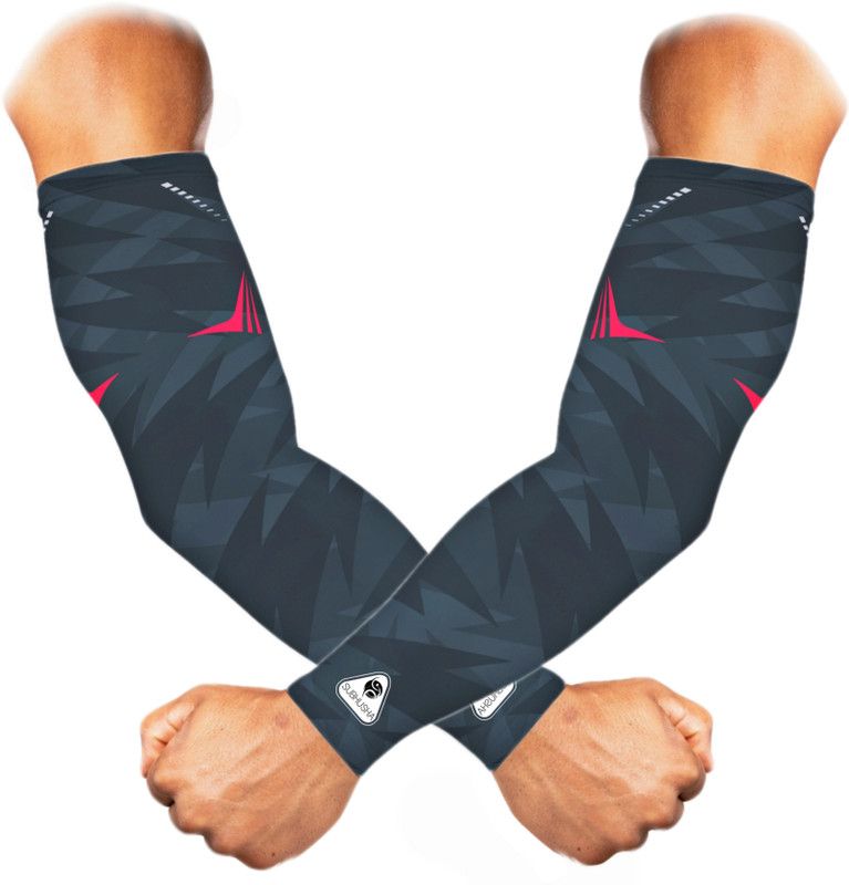 SUBHUSHA Polyester, Nylon Arm Sleeve For Men & Women  (Free, Grey)