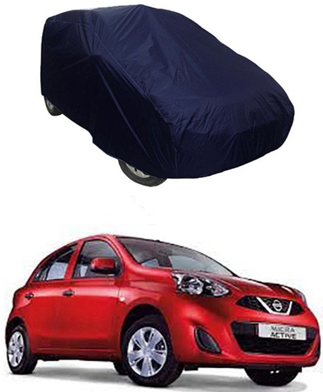 APNEK Car Cover For Nissan Micra Active (With Mirror Pockets)  (Blue)