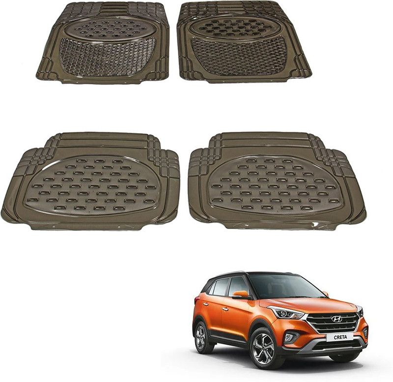 Oshotto Rubber Standard Mat For Hyundai Creta  (Black)