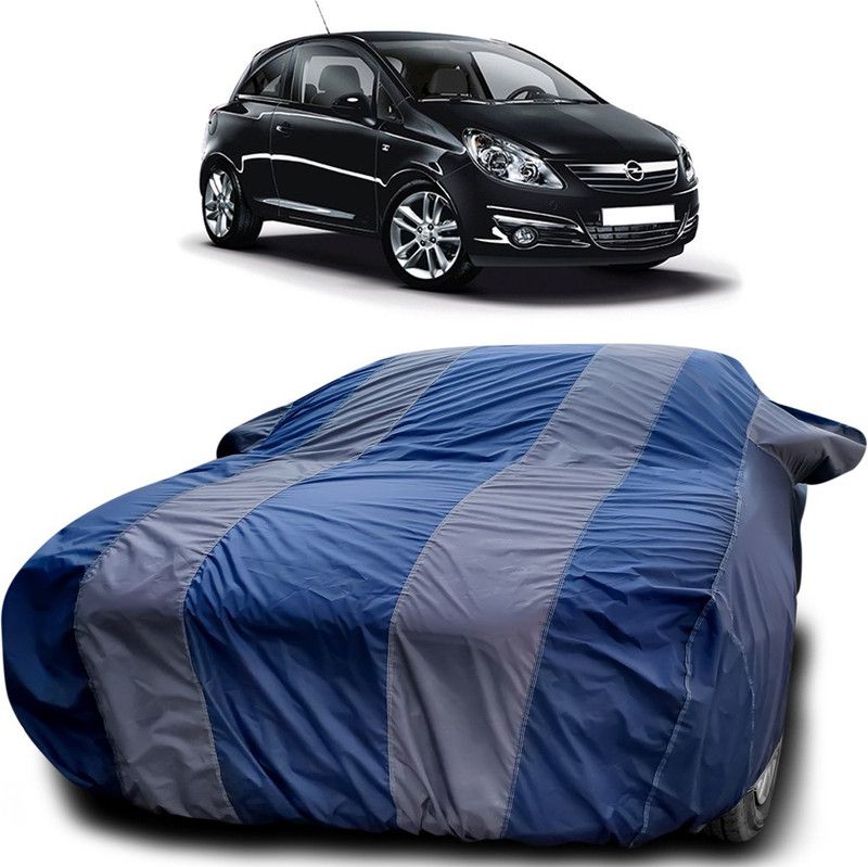 Ascension Car Cover For Opel Corsa (With Mirror Pockets)  (Blue, Grey)