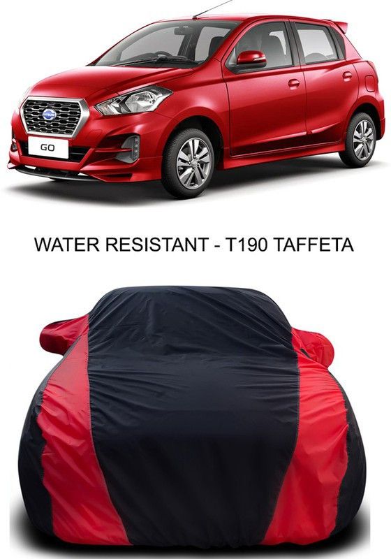 AUTOGARH Car Cover For Nissan Go+ (With Mirror Pockets)  (Red, Black)