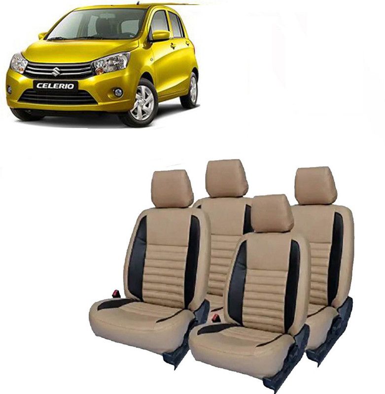 AutoSafe Leather Car Seat Cover For Maruti Celerio  (5 Seater, 2 Back Seat Head Rests)