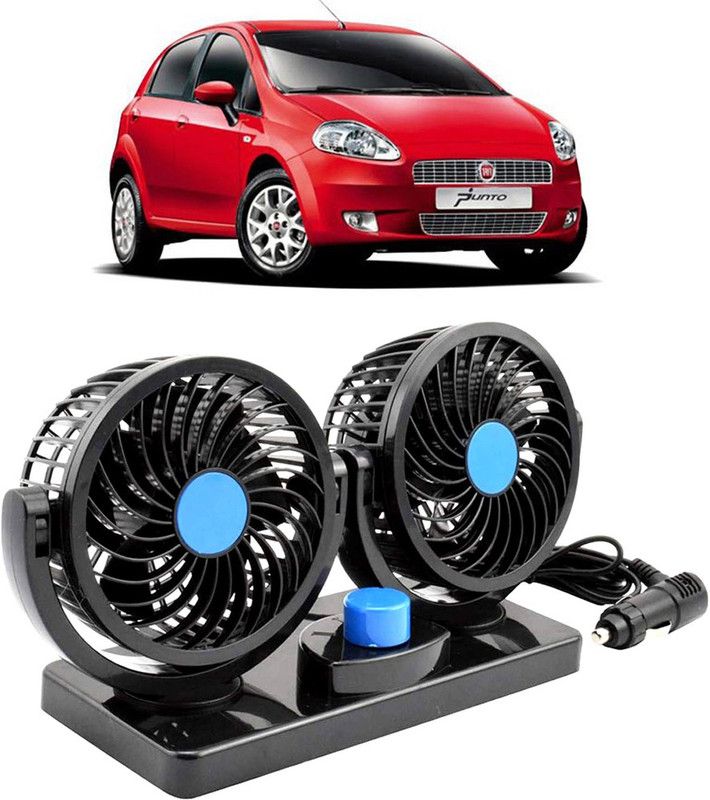 Amulite Car Fan 12V 360 Head 2 Speed Quiet Strong for All Auto Vehicles-Evl-021 Car Interior Fan  (12 V)