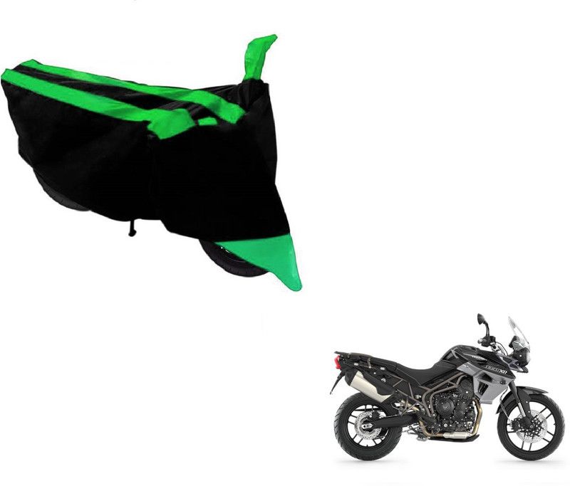 AUTYLE Two Wheeler Cover for Triumph  (Tiger 800 XR, Black, Green)