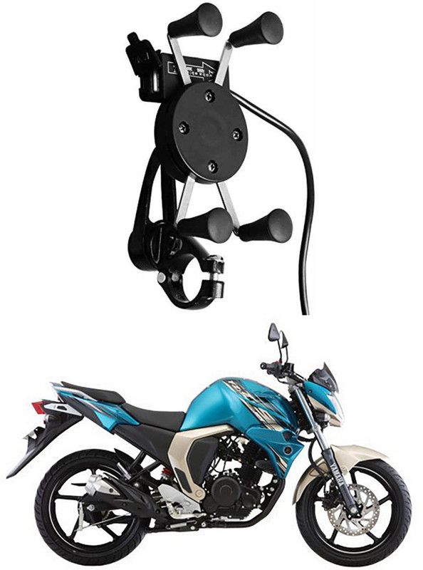 Enfield Works X-Grip Mobile Holder With USB Charger For Bike EW-2903 Bike Mobile Holder  (Black)