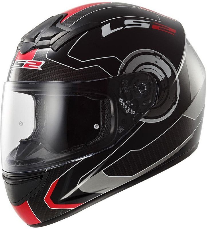 LS2 FF352-L Atmos Matt Black Red Motorbike Helmet  (Red, Matt Black)