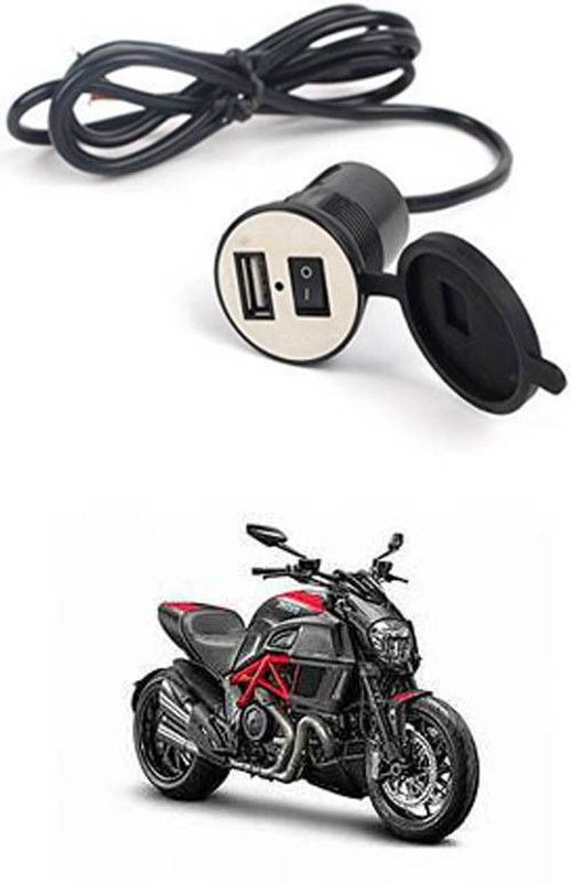 FKOK Bike USB Charger Socket Power Outlet 5V 2 A for Diavel 12 A Bike Mobile Charger
