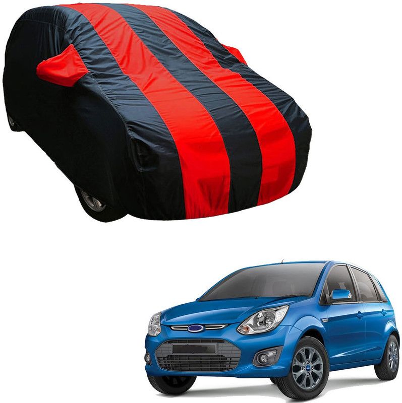 SS Zeeber Car Cover For Ford Figo 1.2P Base MT (With Mirror Pockets)  (Blue, Red)