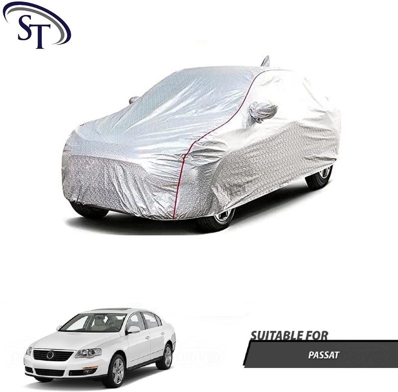 SHOBHNATH TRADING Car Cover For Volkswagen Passat (With Mirror Pockets)  (Silver)