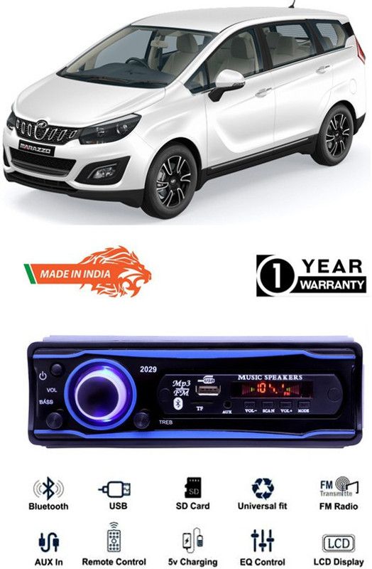 Purpleheart Blue 2029 USB/AUX/SD/BLUETOOTH/FM/MP3 BOOM MASTER STANDARD-PP270 Car Stereo  (Single Din)
