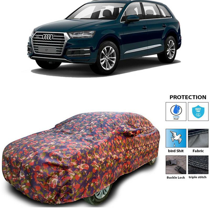 Genipap Car Cover For Audi Q7 (With Mirror Pockets)  (Multicolor)