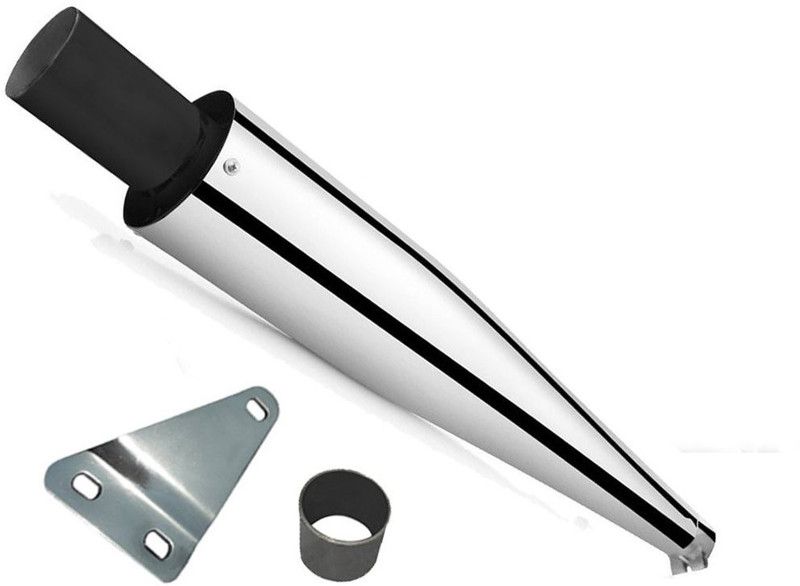 Dhe Best Wild Boar/Wildboar Front Black Glasswool/Filter Exhaust Silencer Royal Enfield Classic Royal Enfield Classic Full Exhaust System  (Mild Steel)