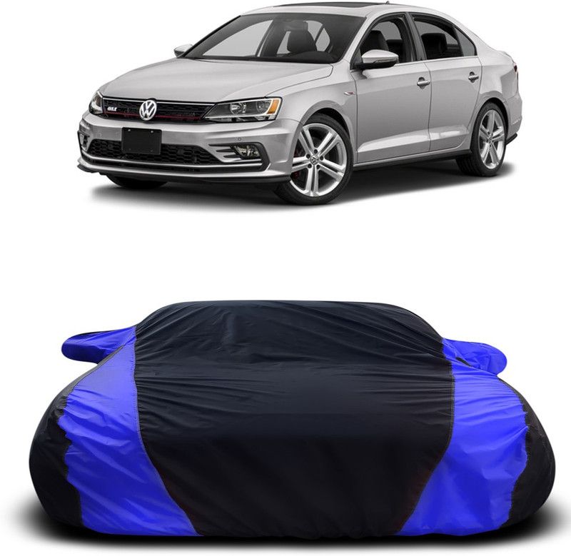 Ascension Car Cover For Volkswagen Jetta Facelift (With Mirror Pockets)  (Black, Blue)