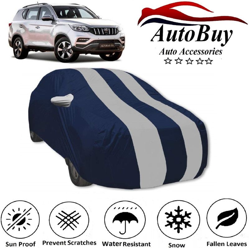 AutoBuy Car Cover For Mahindra Alturas G4 (With Mirror Pockets)  (Multicolor)